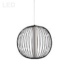 Dainolite CHR-161LEDP-MB Charlotte 4-Lights 20W Matte Black Cord Pendant
