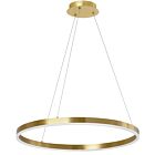 Dainolite CIR-2434C-AGB Circulo 1-Light 34W Aged Brass LED 1-tier Chandelier