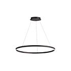 Dainolite CIR-3263C-5CCT-MB Circulo 1-Light 63W Matte Black LED Pendant