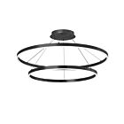 Dainolite CIR-3397C-5CCT-MB Circulo 1-Light 97W Matte Black LED Chandelier
