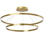 Dainolite CIR-3397C-AGB Circulo 2-Lights 97W Aged Brass LED 2-tier Chandelier