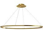 Dainolite CIR-4463C-AGB Circulo 1-Light 63W Aged Brass LED Horizontal 1-tier Chandelier