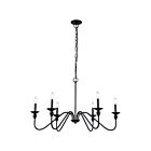Dainolite CLA-366C-MB Clara 6-Lights 360W Matte Black Incandescent 1-tier Chandelier