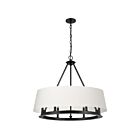 Dainolite CLB-296C-MB-790 Colby 6-Lights 360W Black 1-Tier Chandelier