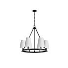 Dainolite CLB-306C-MB-790 Colby 6-Lights 360W Black 1-Tier Chandelier