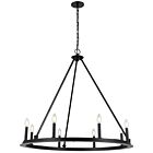 Dainolite CLB-368C-MB Colby 8-Lights 480W Matte Black Incandescent 1-tier Chandelier