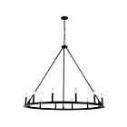 Dainolite CLB-4812C-MB Colby 12-Lights 720W Matte Black Incandescent 1-tier Chandelier