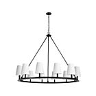 Dainolite CLB-5212C-MB-790 Colby 12-Lights 720W Black 1-Tier Chandelier