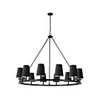 Dainolite CLB-5212C-MB-797 Colby 12-Lights 720W Black 1-Tier Chandelier