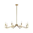 Dainolite CLN-388C-AGB Clayton 8-Lights 480W Aged Brass Incandescent 1-tier Chandelier