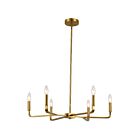 Dainolite CLT-246-AGB Colette 6-Lights 360W Aged Brass LED Chandelier