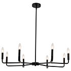 Dainolite CLT-328-MB Colette 8-Lights 480W Matte Black LED Chandelier