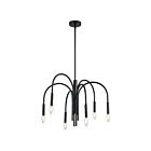 Dainolite CLY-246C-MB Callway 6-Lights 360W Black LED Chandelier