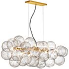 Dainolite CLZ-418HP-AGB Charlize 10-Lights 400W Aged Brass Pendant