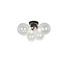 Dainolite CMT-143FH-CLR-MB Comet 3-Lights 120W Clear Halogen Flush Mount
