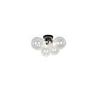Dainolite CMT-143FH-CLR-MB Comet 3-Lights 120W Clear Halogen Flush Mount