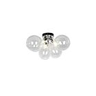Dainolite CMT-143FH-CLR-PC Comet 3-Lights 120W Polished Chrome Halogen Flush Mount