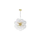 Dainolite CMT-206P-CLR-AGB Comet 6-Lights 240W Clear Halogen Pendant