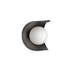 Dainolite CRT-61W-MB Crescent 1-Light 25W Matte Black Incandescent Wall Sconce