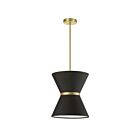 Dainolite CTN-121P-AGB-797 Caterine 1-Light 100W Black Incandescent Pendant