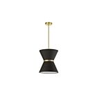 Dainolite CTN-121P-AGB-797 Caterine 1-Light 100W Black Incandescent Pendant