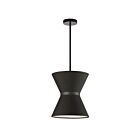 Dainolite CTN-121P-MB-797 Caterine 1-Light 100W Black Incandescent Pendant