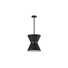 Dainolite CTN-121P-MB-797 Caterine 1-Light 100W Black Incandescent Pendant