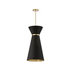 Dainolite CTN-141P-AGB-698 Caterine 1-Light 100W Black LED Pendant