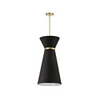 Dainolite CTN-141P-AGB-797 Caterine 1-Light 100W Black LED Pendant