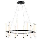 Dainolite CVT-3260C-MB Corvette 60W Black LED Chandelier