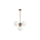 Dainolite DAY-214P-AGB Dayana 4-Lights 160W Aged Brass LED Pendant