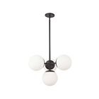 Dainolite DAY-214P-MB Dayana 4-Lights 160W Matte Black LED Pendant