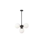 Dainolite DAY-214P-MB Dayana 4-Lights 160W Matte Black LED Pendant