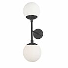 Dainolite DAY-232W-MB Dayana 2-Lights 80W Matte Black LED Wall Sconce