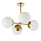Dainolite DAY-244C-AGB Dayana 4-Lights 120W Aged Brass LED Chandelier