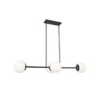 Dainolite DAY-484HP-MB Dayana 4-Lights 160W Matte Black LED Pendant