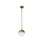 Dainolite DAY-71P-AGB Dayana 1-Light 40W Aged Brass LED Pendant