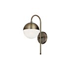 Dainolite DAY-71W-AB Dayana 1-Light 40W Antique Brass Halogen Wall Sconce