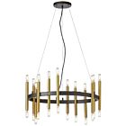 Dainolite DER-2424C-MB-AGB Derry 24-Lights 1440W Matte Black LED Chandelier