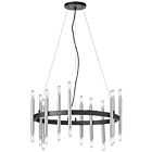 Dainolite DER-2424C-MB-PC Derry 24-Lights 1440W Matte Black LED Chandelier
