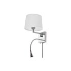 Dainolite DLED426A 2-Lights 63W Polished Chrome Wall Sconce with LED Reading Lamp