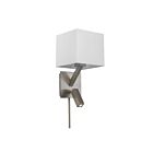 Dainolite DLED496-SC 2-Lights 63W Satin Chrome Wall Sconce with LED Reading Lamp