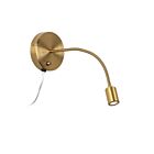 Dainolite DLEDW-263-AGB 1-Light 3W Aged Brass Wall Sconce