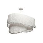 Dainolite DLN-244C-MW-WH Delaine 4-Lights 240W White LED Chandelier