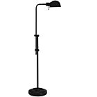 Dainolite DM1958F-MB Fedora 1-Light 60W Matte Black Incandescent Adjustable Floor Lamp