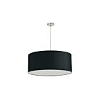Dainolite DRM-L-797 Oversized Drum 1-Light 150W Black LED Drum Pendant