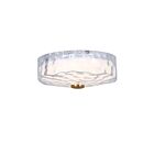 Dainolite DUL-1120LEDFH-AGB Dulce 1-Light 20W Clear and Aged Brass LED Flush Mount 3000K