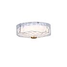 Dainolite DUL-1120LEDFH-AGB Dulce 1-Light 20W Clear and Aged Brass LED Flush Mount 3000K