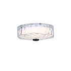 Dainolite DUL-1120LEDFH-MB Dulce 1-Light 20W Clear and Matte Black LED Flush Mount 3000K