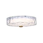 Dainolite DUL-1530LEDFH-AGB Dulce 3-Lights 30W Clear and Aged Brass LED Flush Mount 3500K
